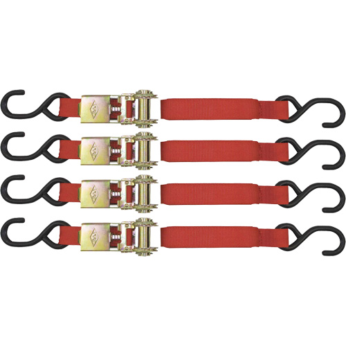 ITD-1154R Ratchet Tie Down Set, S-Hook, 1" W x 15' L, 1500 lbs. (680 kg) Working Load Limit Superchem Industries