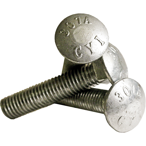Boulon de carrosserie &agrave; filet complet, 5/16" x 2-1/2" lo, Galvanis&eacute;, Cors&eacute; Superchem Industries