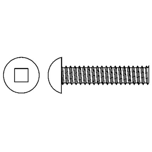 Round Head Machine Screws, #6-32 x 3" L, Zinc Plated Superchem Industries