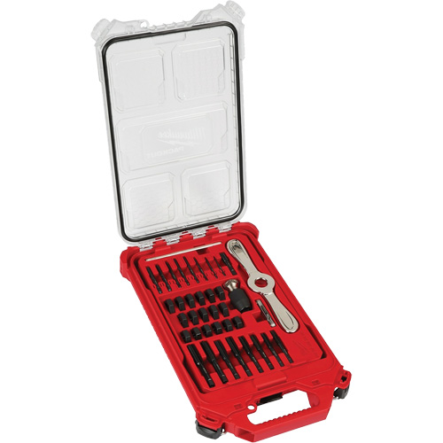 Jeu de tarauds & fili&egrave;res SAE PackOut avec poign&eacute;e 2-en-1 Hex-Lok, 38 Morcea Superchem Industries