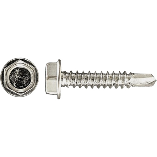 100-Piece Drill-X&reg; Hex HD Tapping Screws, #12 Dia., 1-1/4" L, Zinc Plated Superchem Industries
