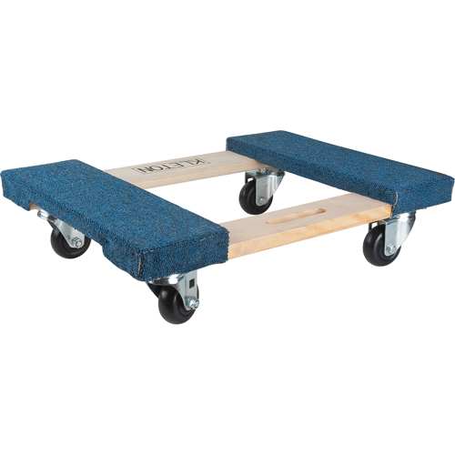 Socle roulant en bois dur &agrave; bouts avec tapis, Cadre en Bois, 18" la x 30" lo, Capacit&eacute; 900 lb Superchem Industries