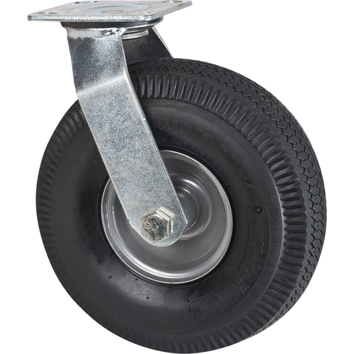 Roulettes de rechange pour chariots &agrave; plateforme robustes, Pivotant, 10" (254 mm), Pneumatique, 400 lb (181 kg) Superchem Industries