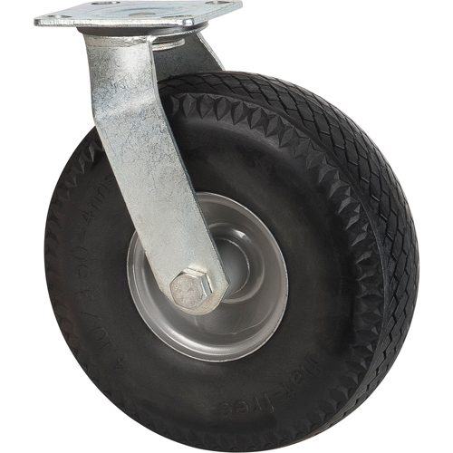 Roulettes anticrevaisons, Pivotant, 10" (254 mm), Anticrevaison, 300 lb (136 kg) Superchem Industries