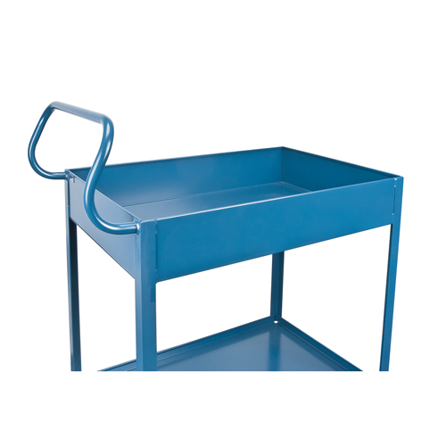 Chariots de service &agrave; bordure profonde, 2 Tiers, 24" la x 47" h x 36" p, Capacit&eacute; 1200 lb Superchem Industries