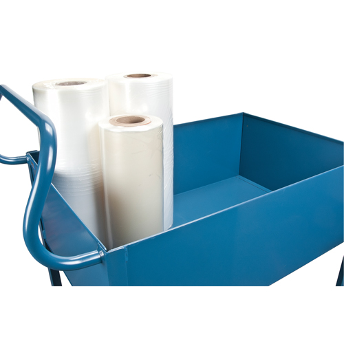 Deep Lipped Service Cart, 2 Tiers, 24" W x 47" H x 36" D, 1200 lbs. Capacity Superchem Industries