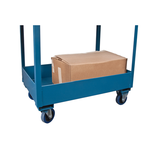 Deep Lipped Service Cart, 2 Tiers, 24" W x 47" H x 36" D, 1200 lbs. Capacity Superchem Industries