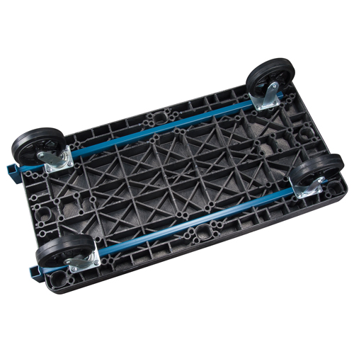 Chariots &agrave; plateforme en plastique, 48" lo x 24" la, 2000 lb cap, Roues Caoutchouc moul&eacute; Superchem Industries