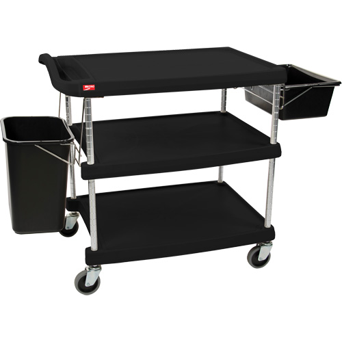 myCart Utility Cart, 3 Tiers, 20" x 35-1/2" x 30", 400 lbs. Capacity Superchem Industries