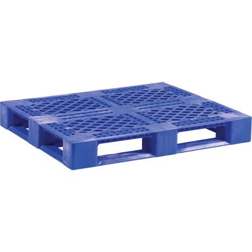 Palette en plastique pour usage moyen de qualit&eacute; alimentaire, 48" lo x 40" la x 6-1/10" h, Acc&egrave;s Quatre c&ocirc;t&eacute;s Superchem Industries