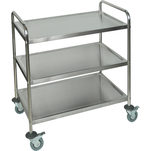 Shelf Cart, 3 Tiers, 21" W x 37" H x 23-1/2" D, 200 lbs. Capacity Superchem Industries