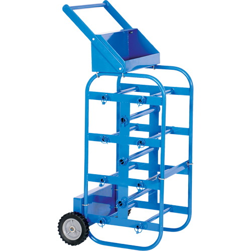 Portable Wire Reel Caddy, Steel, 11 Rod, 19-1/2" W x 43-1/4" H x 17-1/2" D, 150 lbs. Capacity Superchem Industries