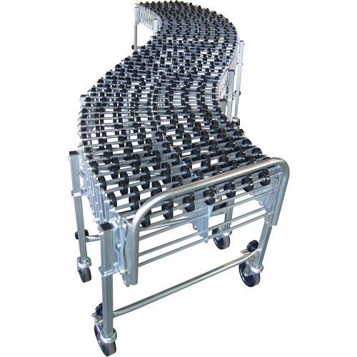 Expandable/Flexible Conveyors, 24" W x 8' 11" L, 226 lbs. per lin. ft. Capacity Superchem Industries