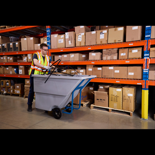 Tilt Truck, Polyethylene, 0.625 cu. yd., 850 lbs. Load Capacity Superchem Industries