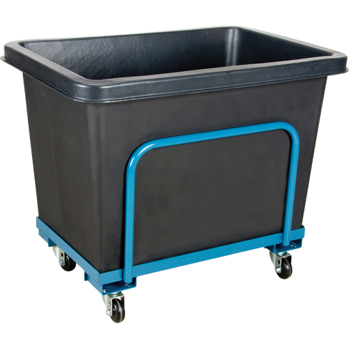 Chariot-caisse en &agrave; parois effil&eacute;es, Poly&eacute;thyl&egrave;ne, 37" lo x 26" la x 30" h, Volume 9 pi³, Capacit&eacute; 800 lb Superchem Industries