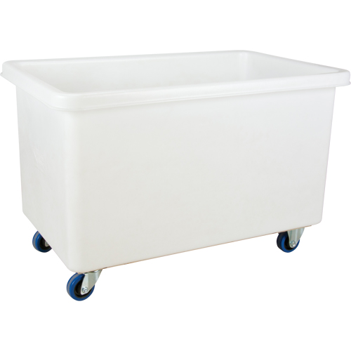 Chariot-caisse &agrave; parois droites, Poly&eacute;thyl&egrave;ne blanc, 46" lo x 28" la x 31" h, Volume 14 pi³, Capacit&eacute; 600 lb Superchem Industries