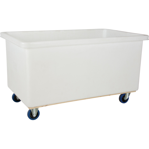 Chariot-caisse &agrave; parois droites, Poly&eacute;thyl&egrave;ne blanc, 57" lo x 34" la x 33" h, Volume 22 pi³, Capacit&eacute; 600 lb Superchem Industries