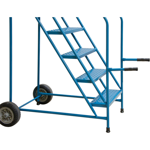 Trailer Access Rolling Ladder with Rails, 4 Steps, 22" Step Width, 37" Platform Height, Steel Superchem Industries
