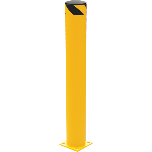 Butoir de s&eacute;curit&eacute;, Acier, 48" h x 6,5" la, Jaune Superchem Industries