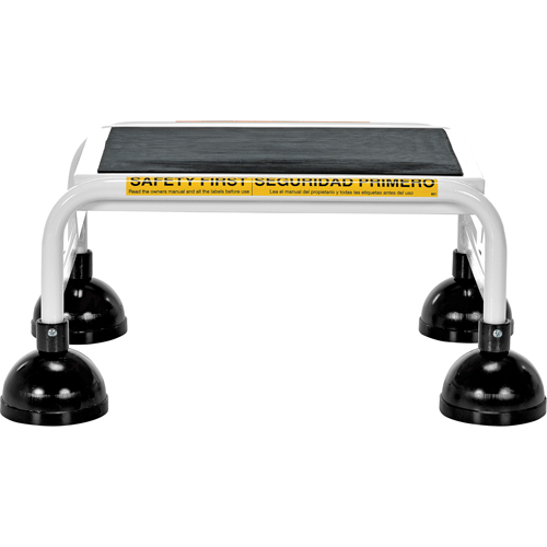 Stop-Step Ladders, 1 Steps, 16" Step Width, 9-9/16" Platform Height, Steel Superchem Industries
