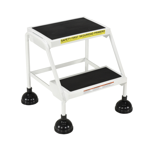 Stop-Step Ladders, 2 Steps, 16" Step Width, 18-9/16" Platform Height, Steel Superchem Industries