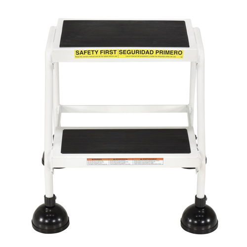 Stop-Step Ladders, 2 Steps, 16" Step Width, 18-9/16" Platform Height, Steel Superchem Industries