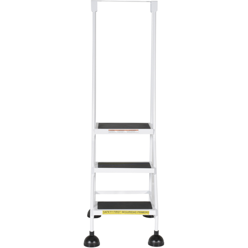 &eacute;chelles Stop-Step, 3 marches, Largeur de la marche 16", Hauteur de la plateforme 28-11/16", Acier Superchem Industries