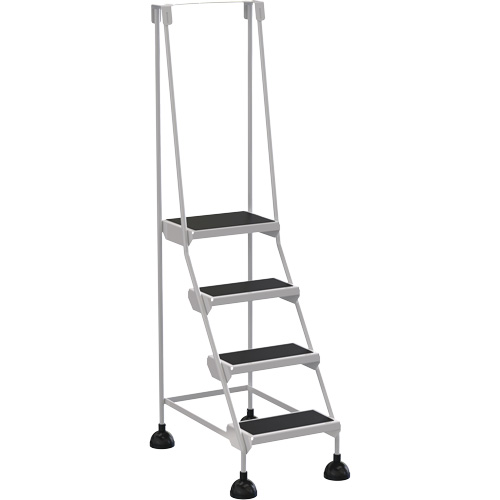 Stop-Step Ladders, 4 Steps, 16" Step Width, 38-3/16" Platform Height, Steel Superchem Industries