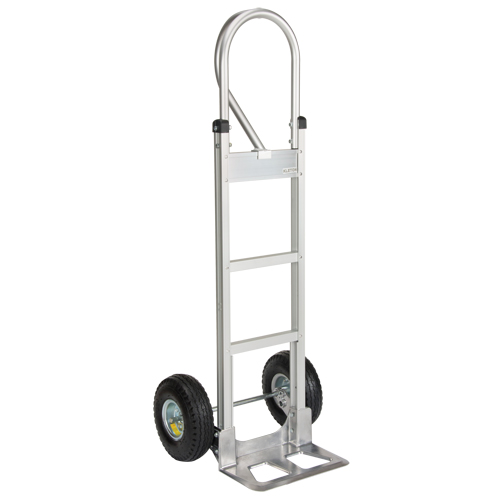 Knocked Down Hand Truck, P-Handle Handle, Aluminum, 52-1/8" Height, 500 lbs. Capacity Superchem Industries