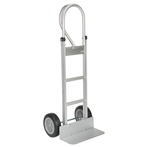 Knocked Down Hand Truck, P-Handle Handle, Aluminum, 52-1/8" Height, 500 lbs. Capacity Superchem Industries