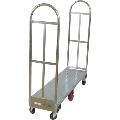U-Boat Platform Truck, 60" L x 16" W, 1750 lbs. Capacity, Polyurethane Casters Superchem Industries