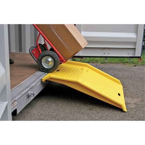 Portable Poly Shipping Container Ramp, 750 lbs. Capacity, 35" W x 36" L Superchem Industries