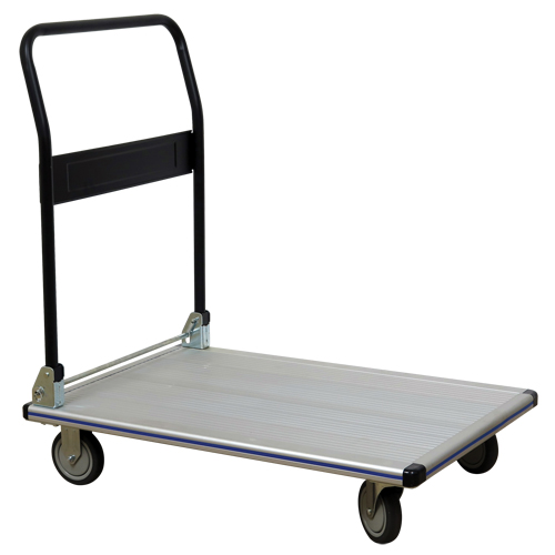 Folding Handle Platform Truck, Aluminum, 350 lbs., 29" L x 18-1/2" W, 34-1/2" High Superchem Industries