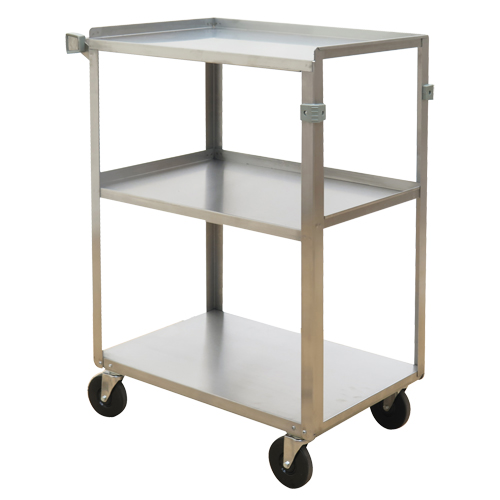Shelf Carts, 3 Tiers, 15-3/4" W x 32" H x 24" D, 500 lbs. Capacity Superchem Industries