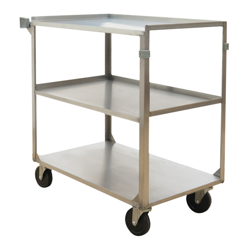 Chariots &agrave; tablette, 3 Tiers, 21" la x 37-1/4" h x 35-1/8" p, Capacit&eacute; 500 lb Superchem Industries