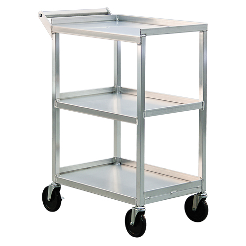 Utility Cart, 3 Tiers, 16-1/2" W x 39" H x 27-3/4" D, 350 lbs. Capacity Superchem Industries