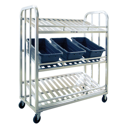 Chariot de pr&eacute;paration, 3 Tiers, 59" la x 67-1/2" h x 26" p, Capacit&eacute; 1000 lb Superchem Industries