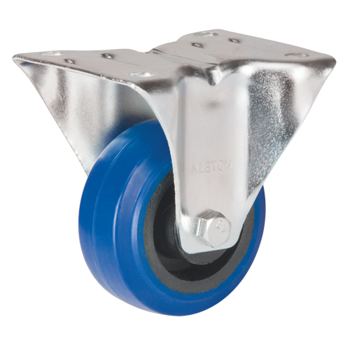 Blue Caster, Rigid, 3" (76 mm), Rubber, 285 lbs. (129 kg.) Superchem Industries