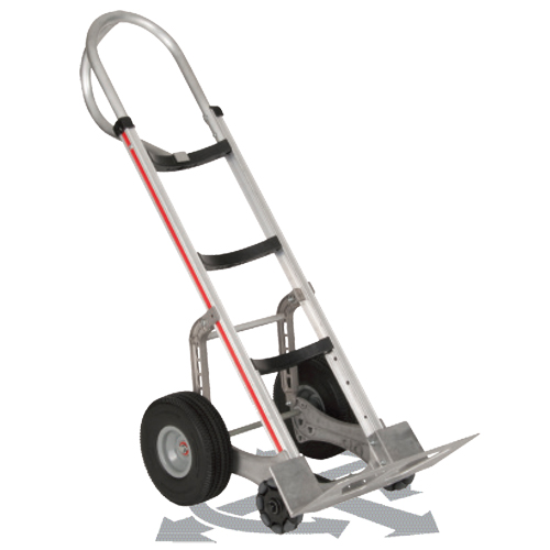 Self-Stabilizing Hand Truck, P-Handle Handle, Aluminum, 55'' Height, 500 lbs. Capacity Superchem Industries