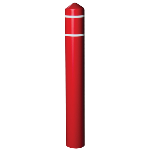 Enveloppe lisse pour butoir avec bandes r&eacute;fl&eacute;chissantes, 6" dia. x 56" l, Rouge Superchem Industries