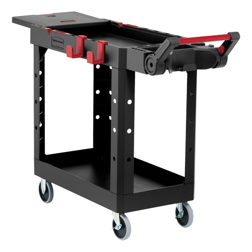 Heavy-Duty Adaptable Utility Cart, 2 Tiers, 17-3/4" x 36" x 46-1/5", 500 lbs. Capacity Superchem Industries