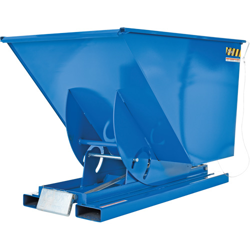 Self-Dumping Hopper, Steel, 1 cu.yd., Blue Superchem Industries