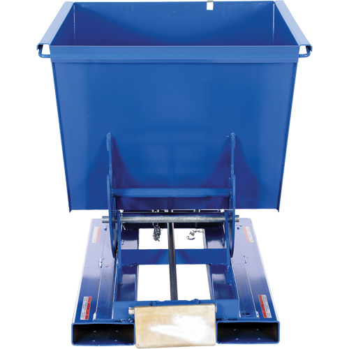 Self-Dumping Hopper, Steel, 1/2 cu.yd., Blue Superchem Industries
