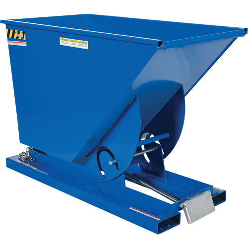 Conteneur autobasculeur, Acier, 3/4 vg³, Bleu Superchem Industries