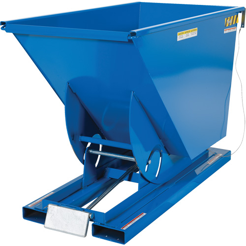 Conteneur autobasculeur, Acier, 3/4 vg³, Bleu Superchem Industries