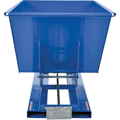 Self-Dumping Hopper, Steel, 1 cu.yd., Blue Superchem Industries
