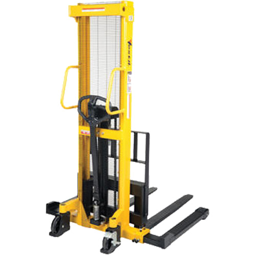 Manual Hydraulic Stacker, Hand Pump Operated, 2000 lbs. Capacity, 35" Max Lift Superchem Industries