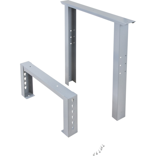 Pattes d'&eacute;tabli pour service industriel, Acier, 24" p x 34" h, Simple Superchem Industries