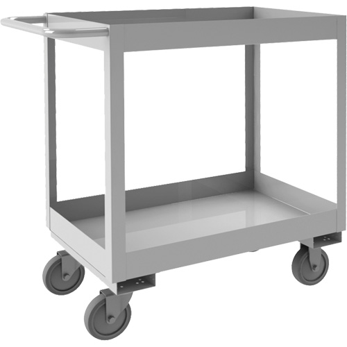 Chariot avec tablettes de calibre industriel, 2 Tiers, 16" la x 34" h x 36-7/16" p, Capacit&eacute; 600 lb Superchem Industries