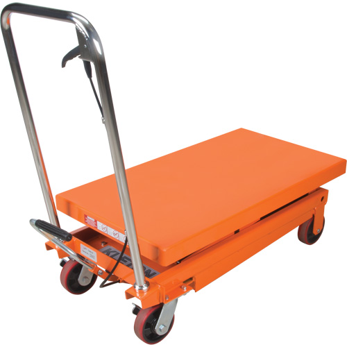 Table &eacute;l&eacute;vatrice &agrave; ciseaux hydraulique, 35-3/4" lo x 19-3/4" la, Acier, Capacit&eacute; 770 lb Superchem Industries